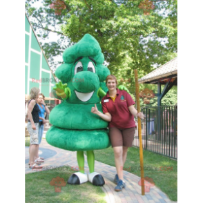 Mascote gigante do boneco de neve verde - Redbrokoly.com