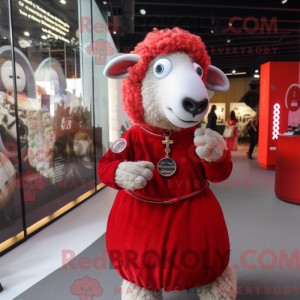 Rode schapen mascotte...