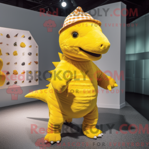Gul Ankylosaurus maskot...