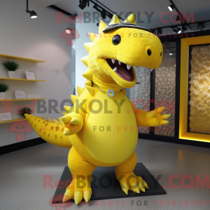 Gul Ankylosaurus maskot...