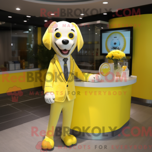 Citroengele hond mascotte...