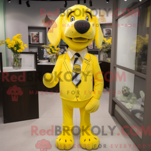 Citroengele hond mascotte...