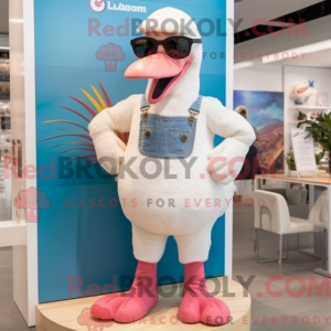 White Flamingo mascot...