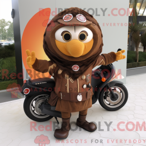 Brown Paella mascot costume...