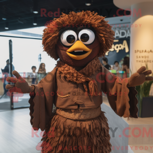 Brown Paella mascot costume...