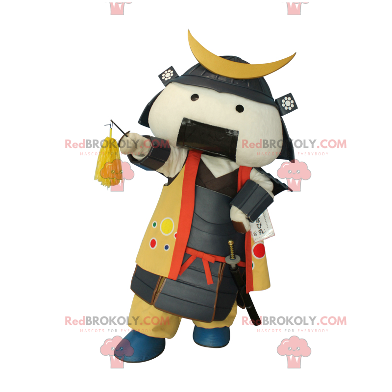 Mascota Samurai en traje tradicional - Redbrokoly.com