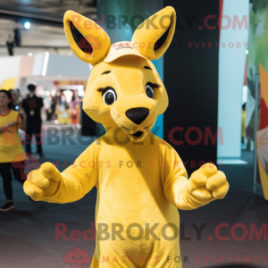 Yellow Kangaroo mascot...