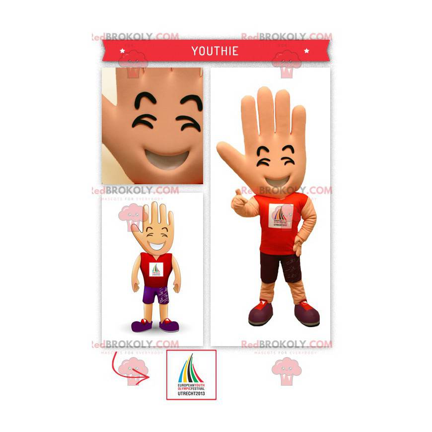 Big giant hand mascot supporter - Redbrokoly.com