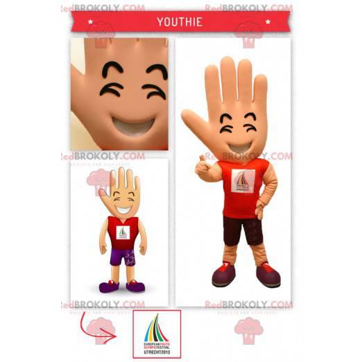 Big giant hand mascot supporter - Redbrokoly.com