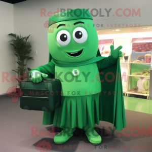 Grøn superhelte maskot...