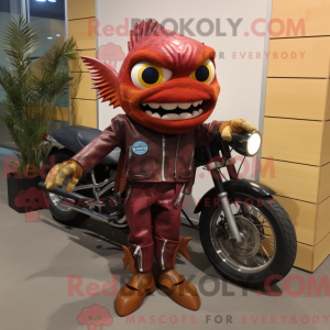 Maskotdraktfigura Maroon...