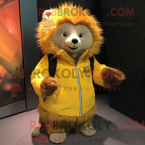 Mascotte de porc-épic jaune...