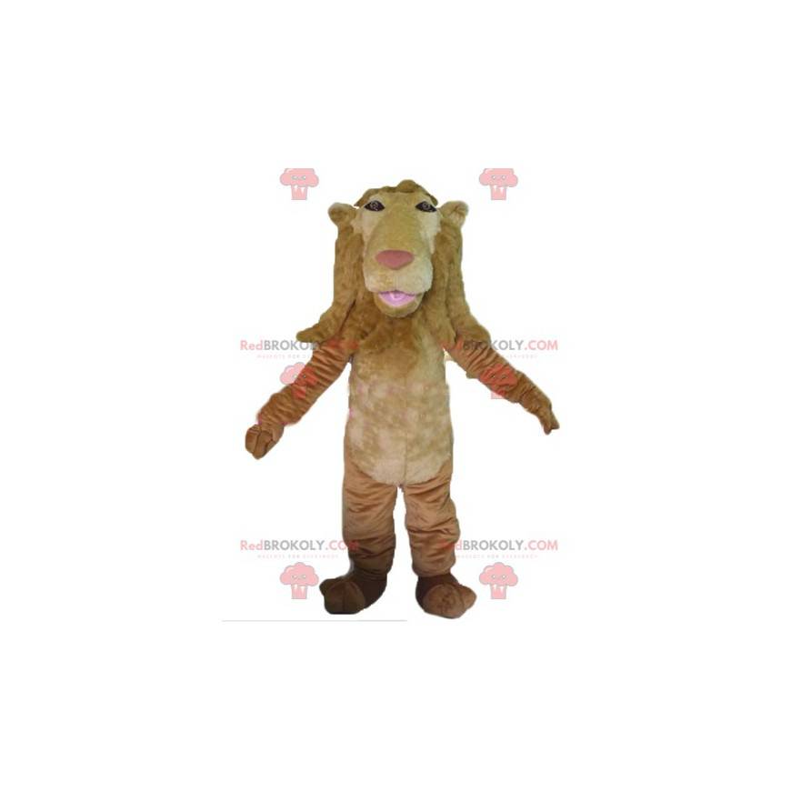 Gigantische en originele bruine leeuw mascotte - Redbrokoly.com