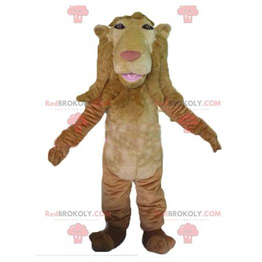 Gigantische en originele bruine leeuw mascotte - Redbrokoly.com