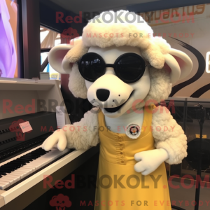 Crème Ram mascottekostuum...