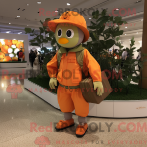Orange blomme maskot...