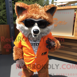 Orange Say Wolf maskot...