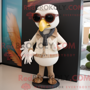 Cream Turkey mascot costume...