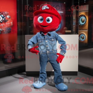 Röd armband maskot kostym...