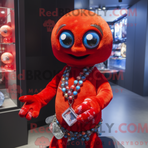 Rød armbånd maskot kostyme...