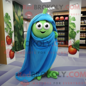 Cyan Apple maskot kostyme...