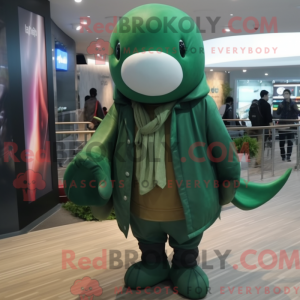 Forest Green Whale mascot...