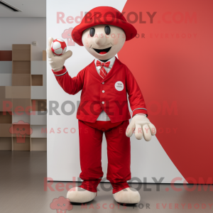 Red Sjongler maskot kostyme...