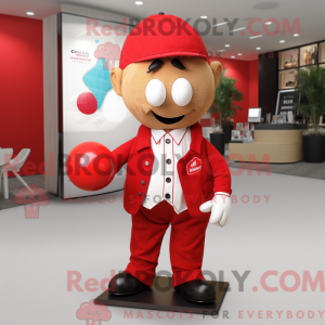 Rood Juggle-mascottekostuum...