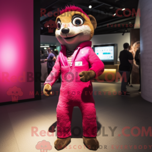 Magenta Meerkat maskot...