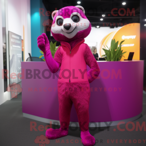 Magenta Meerkat maskot...