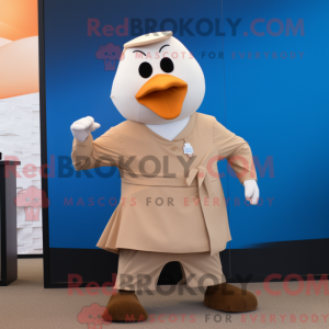 Tan Dove mascot costume...