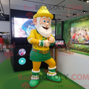 Gul Leprechaun Hat maskot...