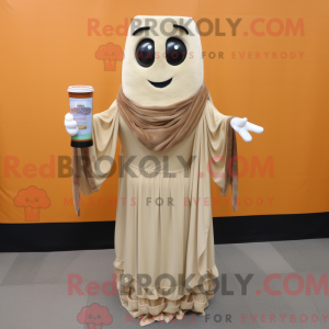 Tan Lasagne maskot kostume...