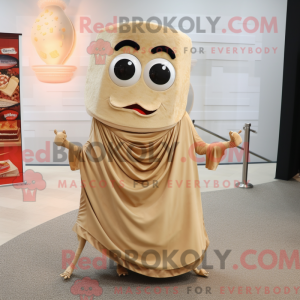 Tan Lasagne maskot kostume...