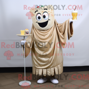 Tan Lasagne maskot kostume...