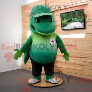 Forest Green Whale mascot...