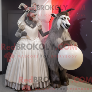 Gray Boer Goat mascot...