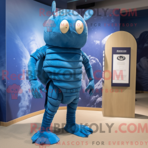 Blå Trilobite maskot...
