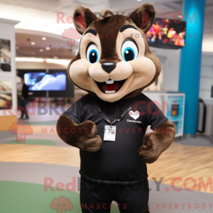 Sort Chipmunk maskot...