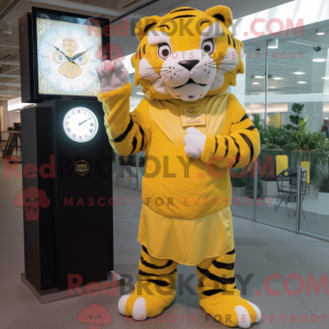 Gul Tiger-maskotdraktfigur...
