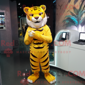 Geel Tijger-mascottekostuum...