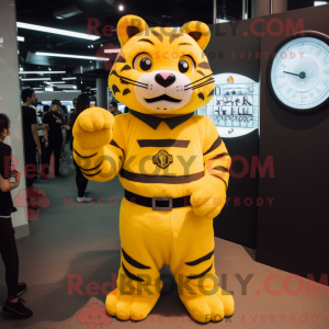 Yellow Tiger mascot costume...