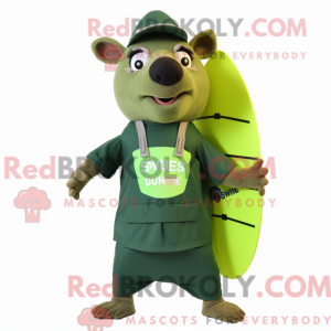 Olive Sow mascottekostuum...