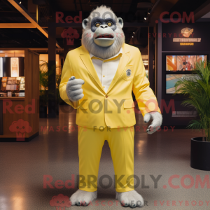 Citrongul Gorilla maskot...