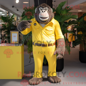 Citrongul Gorilla maskot...