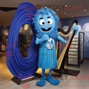 Máscara de harpe azul...