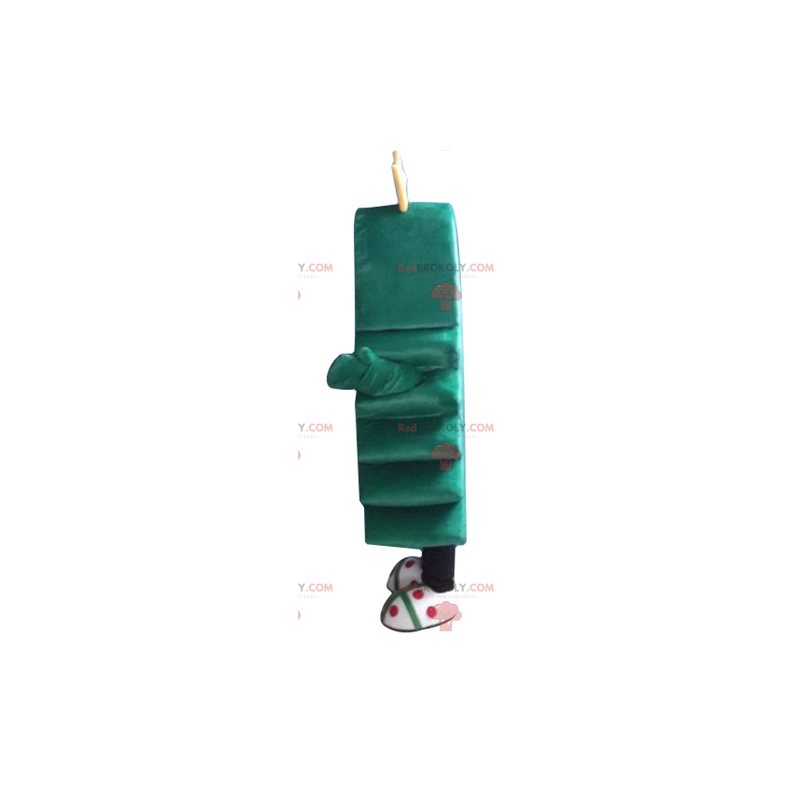 Mascotte groene kerstboom met een gele ster - Redbrokoly.com