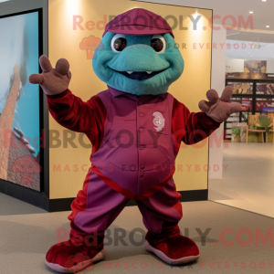Maroon Turtle mascot...