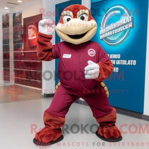 Maroon Turtle mascot...