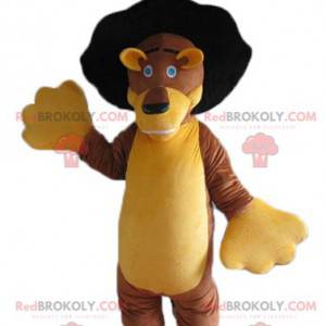 Mascotte de lion marron et jaune doux et mignon - Redbrokoly.com